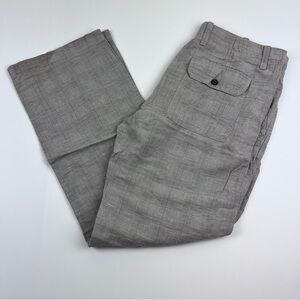 Banana Republic Plaid Men’s Drawstring Linen Blend Pants Size 36